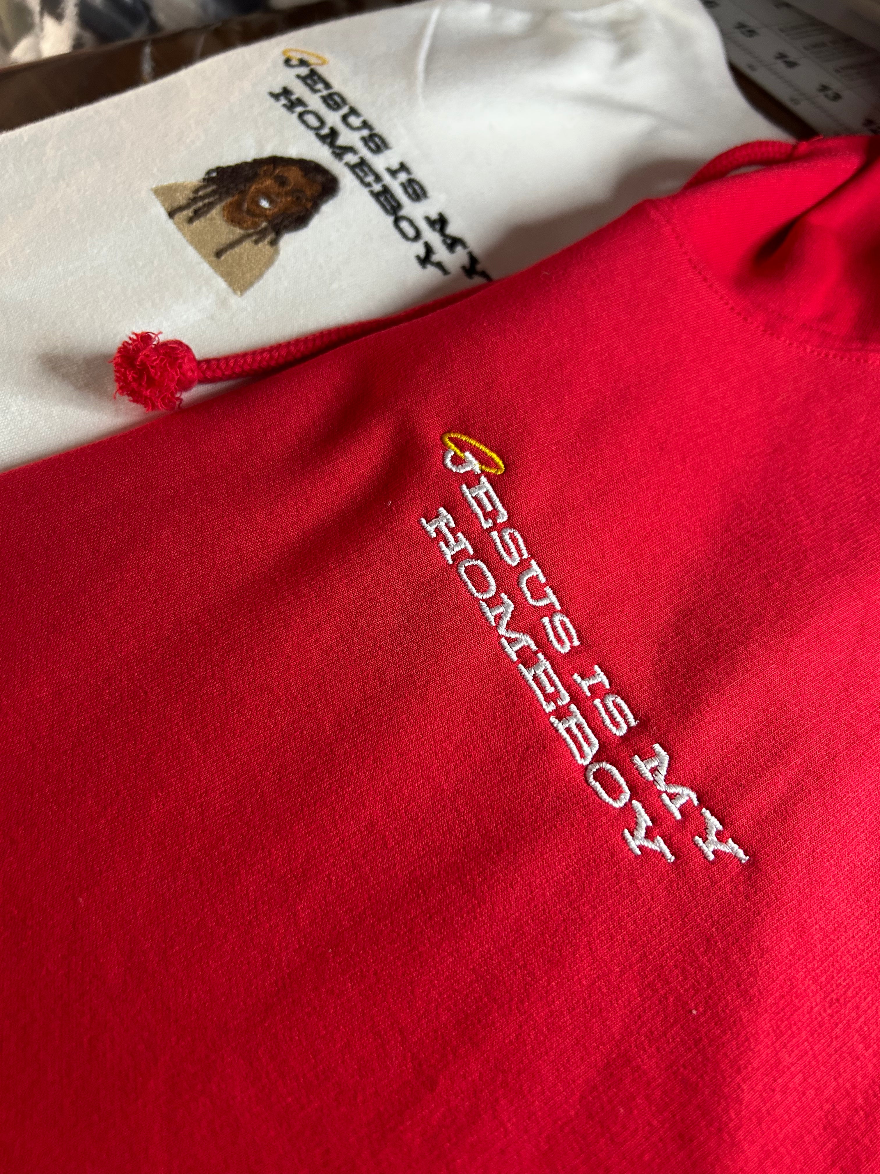 Homies & Hugs Premium Hoodie (Red)