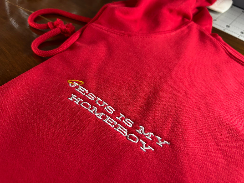 Homies & Hugs Premium Hoodie (Red)